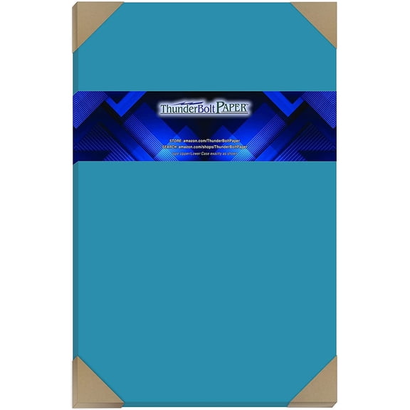 50 Aqua Blue Cardstock 12x18" 65lb Cover Paper for Crafts, Posters, Printers - Recycled, Smooth Surface