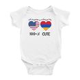 thumbnail image 1 of 50% Armenian + 50% American = 100+% Cute Baby Bodysuits (White, 0-3 Months), 1 of 1