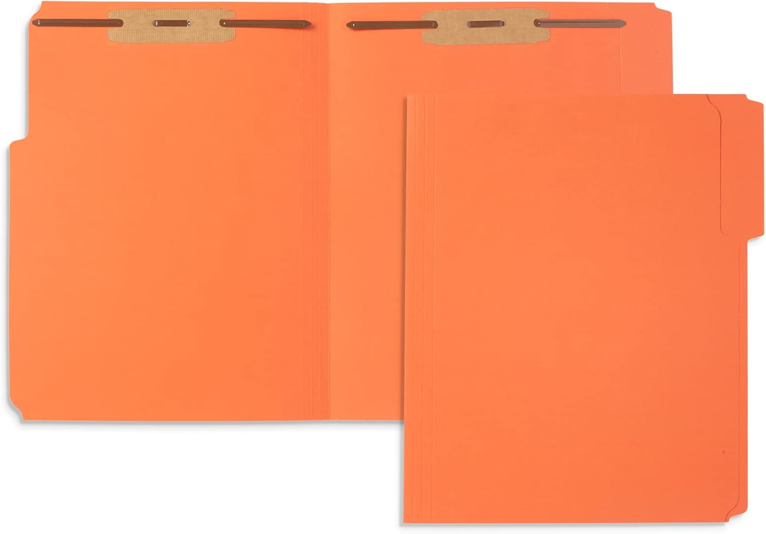 50 Assorted Color Fastener File Folders - 1/3 Cut Reinforced Tab ...