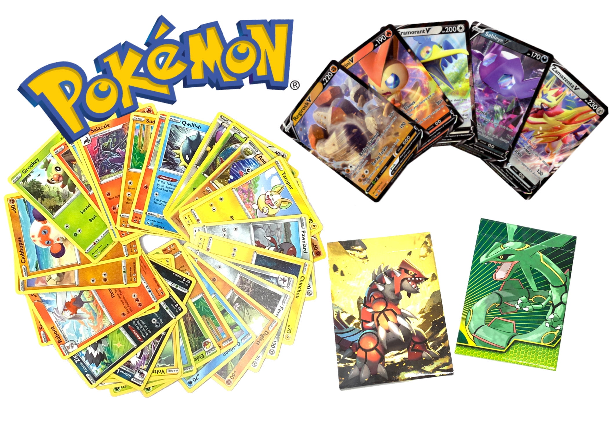 50 Assorted Pokemon V Card Lot - Sword & Shield
