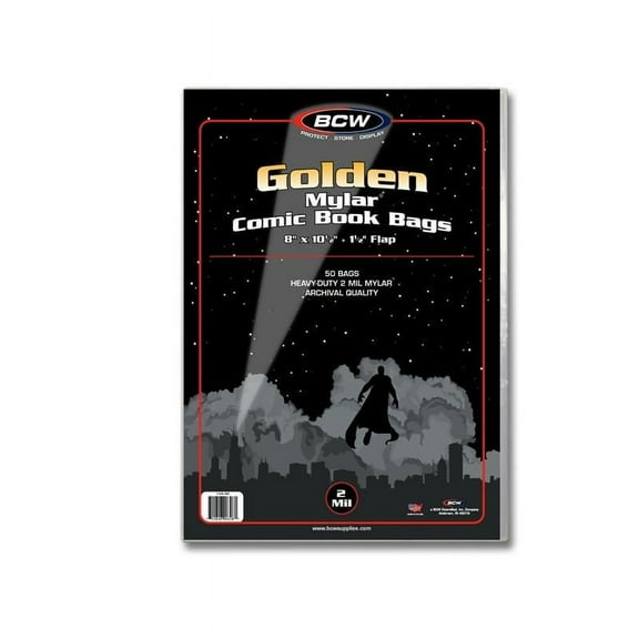 50 BCW GOLDEN COMIC MYLAR ARCHIVALS - 2 MIL