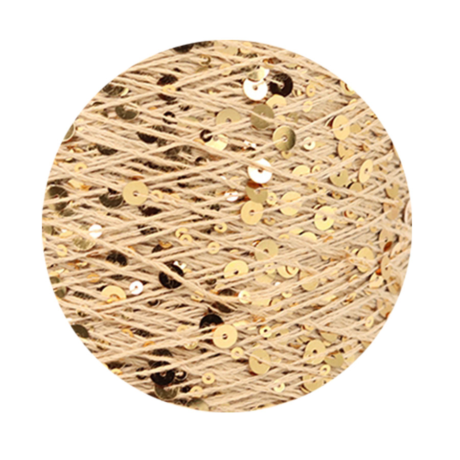 Baumwollgarn Mit Pailletten – 50g / 140m, 6mm + 3mm Glitzerfäden Zum Stricken & Häkeln