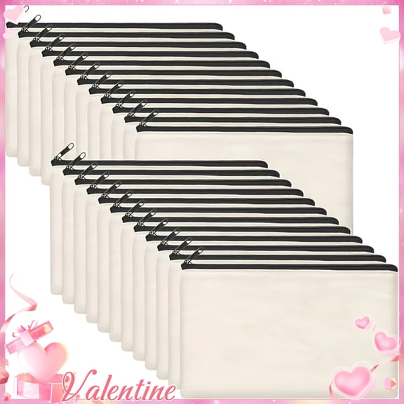 50 Beige Zipper Bags - DIY Craft And Storage Bags for Cosmetics, Stationery - Perfect for Weddings, Birthdays, Gifts - 8.3x4.7 Inches, Perfect for Christmas, Perfect for Thanksgiving