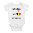 thumbnail image 1 of 50% Belgian + 50% American = 100+% Beautiful Cute Baby Clothing Bodysuits For Boy Girl, 1 of 5