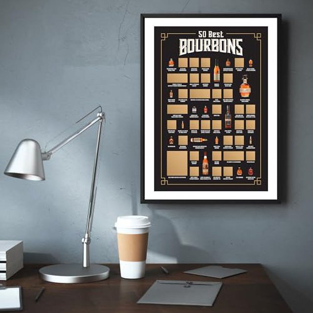50 Best Bourbons Scratch Off Poster The Bourbon Bucket List Top