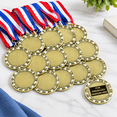 50 Blank Award Medals Bulk with Neck Ribbons, Stylish Design for Custom ...