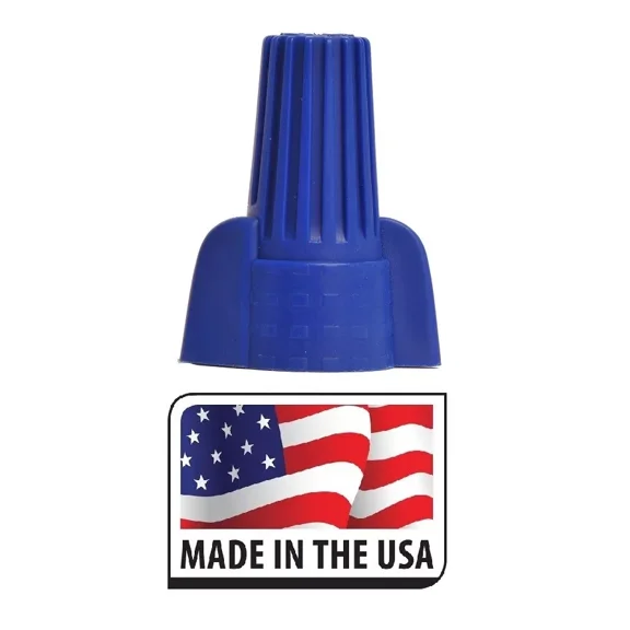 (50) Blue Double Winged Nut Wire Connector Large 14-6 Awg Ul Listed Usa