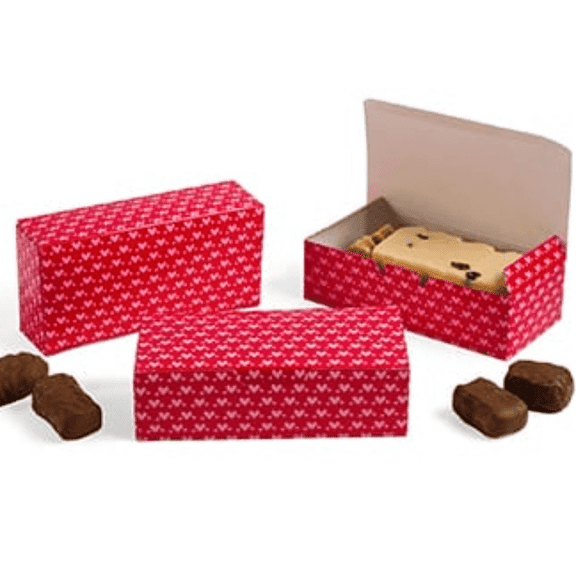 50 Boxes - Fillable (empty) 1 lb. Little Hearts Valentine's Candy & Fudge Boxes - 7" x 3-3/8" x 2" Made in USA - Food Safe
