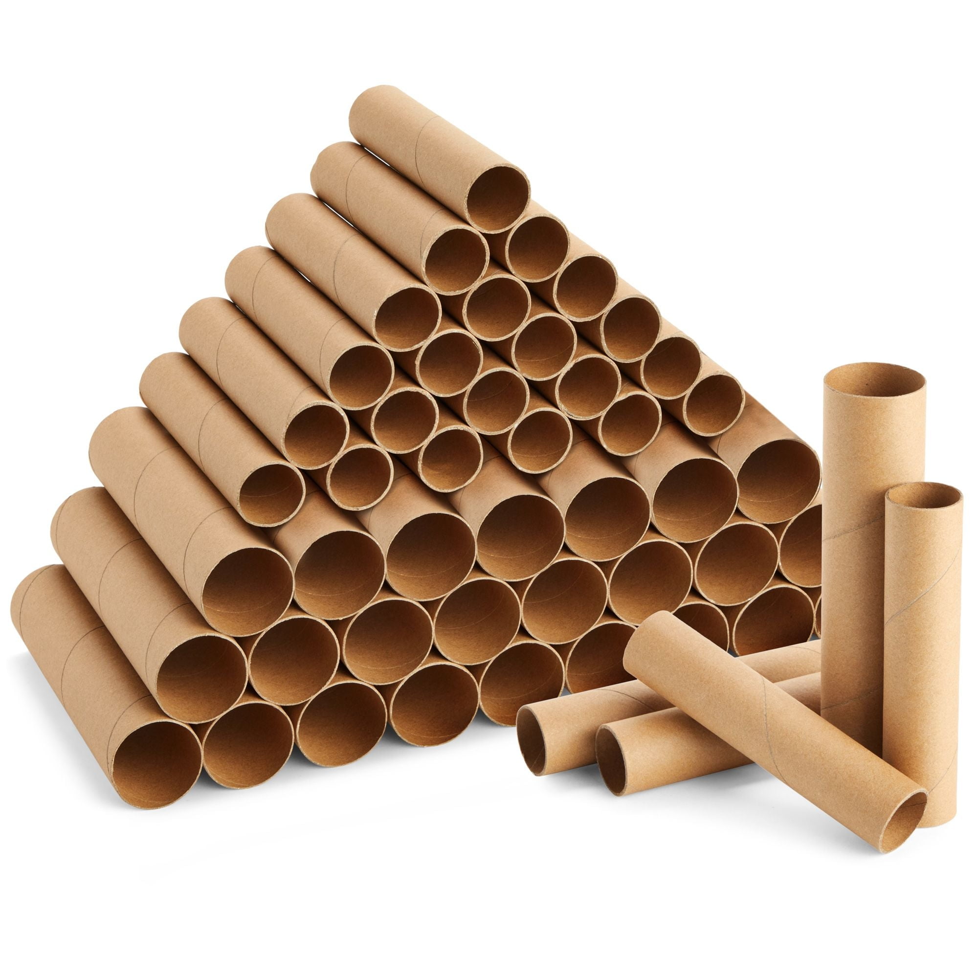 KYMY 48 Pack Brown Cardboard Tubes for Crafts, DIY Crafting Cardboard Paper  Cylinder Tubes, Thick and Premium Cardboard Craft Thick Empty Toilet Paper