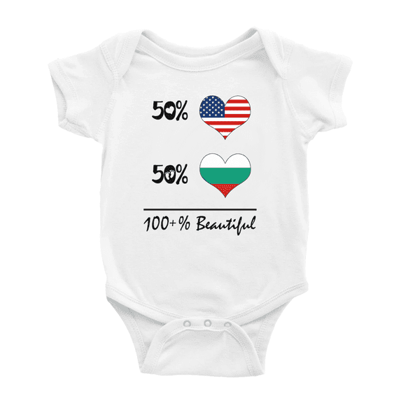 50% Bulgarian + 50% American = 100+% Beautiful Cute Baby Clothing Bodysuits For Boy Girl