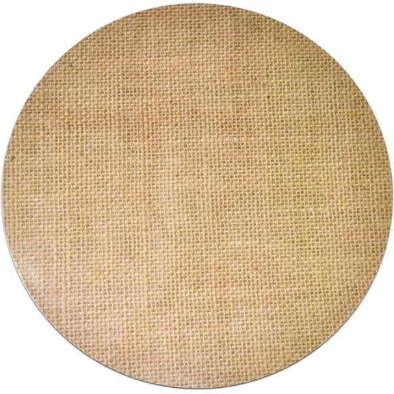 50 Burlap Print Paper Place Mats, 13.5 Inch Round Rustic Farmhouse Disposable Placemats for Wedding Party Table Decor, Faux Burlap Design
