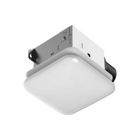 Commercial Electric 50 CFM Ceiling Mount Room Side Installation Bathroom Exhaust Fan with Adjustable Color Temperature LED and Night Light