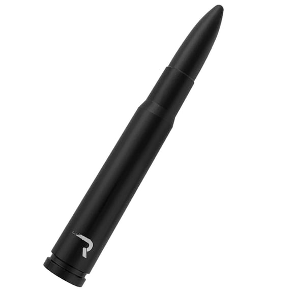 RECON - .50 Cal Bullet Style Truck/SUV Aluminum Antenna 5" - Black (Fits OEM Factory Threaded Antennas)