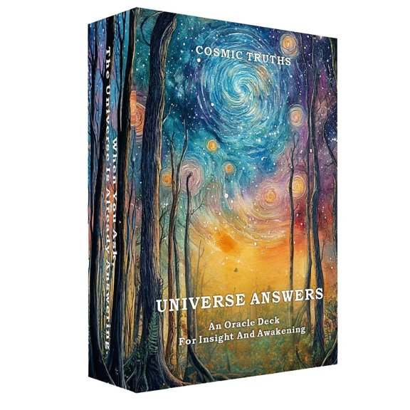 50 Cards Set, 13x9 Cm Size, Cosmic Truths Universe Answer Oracle Cards, Connect with Universal Wisdom Card Game