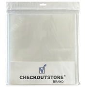 50 CheckOutStore أغطية بلاستيكية شفافة CPP لـ 7 أسطوانات فينيل بسرعة 45 دورة في الدقيقة وأغلفة ألبومات الأسطوانات الخارجية