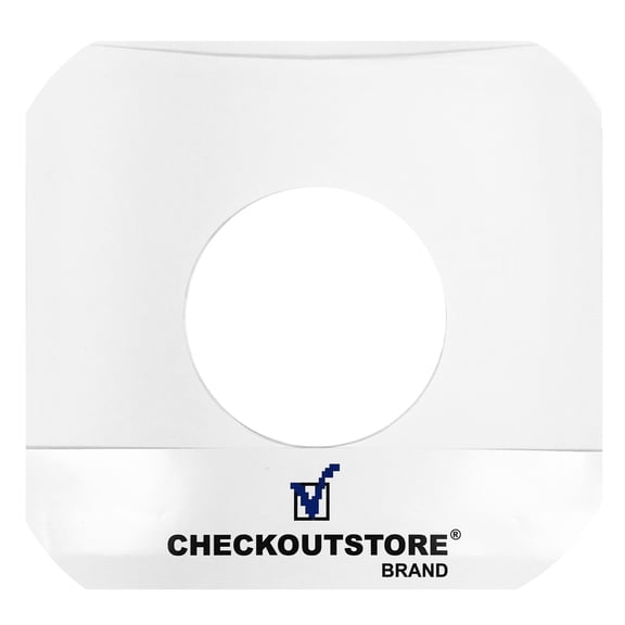 50 CheckOutStore Paper Record Sleeves Round Corners With Hole for 7" Vinyl 45 RPM Records (Inner Sleeves)
