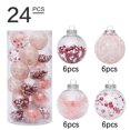 thumbnail image 1 of 50% Off Clear! Christmas Tree Balls Ornaments , 24Pcs Shatterproof Clear Plastic Christmas Ball Ornaments Decorative Xmas Baubles Set with Stuffed Delicate Decorations, 1 of 8