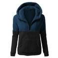 thumbnail image 1 of 50% Off Clear!Fashion Oversize Winter Coats for Women, Women Hooded Sweater Coat Winter Warm Wool Zipper Coat Cotton Coat Outwear Family Gifts Gift for Women, 1 of 3