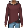 thumbnail image 1 of 50% off Clear! HAPIMO Sales Sweatshirt for Women Pocket Drawstring Pullover Tops Camouflage Print Patchwork Long Sleeve Relaxed Fit Womens Hoodie Sweatshirt Teen Girls Red S, 1 of 6