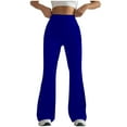thumbnail image 1 of HAPIMO Women's Sports Yoga Leggings Flare Pants Summer Fashion Breathable Solid High Elastic Waist Stretch Trousers for Girls Blue M, 1 of 4