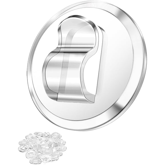 50 Clear Mini Light Clips: Small Hooks with Adhesive Strips for Indoor String Light - Plastic Damage Free Wall Hook for Hanging Tiny Fairy Christmas Light Cable Hangers Decoration Decor (50)