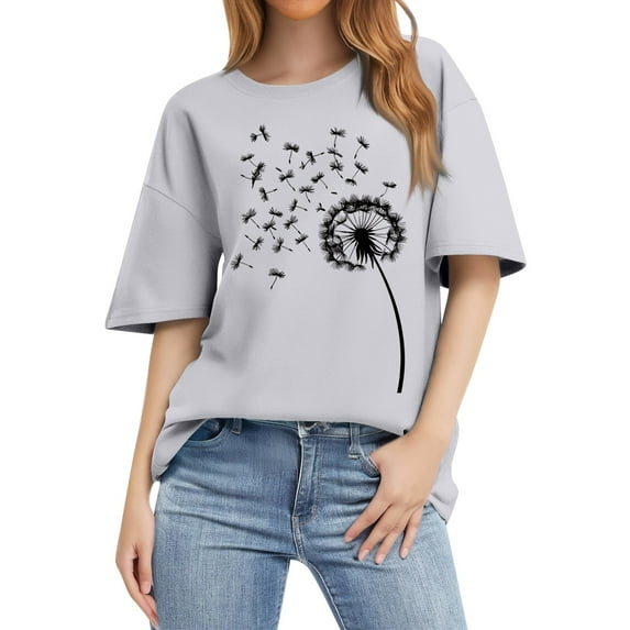 NAMTYQX Oversized Graphic Tees for Women Patterned Lightweight Scoop Neck Oversize Loose Fitting Cool Tropischer Druck Casual Short Sleeve Womens Graphic T Shirts White Size XL