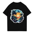 thumbnail image 1 of NAMTYQX Polyester Shirts for Men Plus Size Crewneck Relaxed Fit Soft Lightweight Slacking Short Sleeve Casual Patterns Cozy Mens Graphic T-Shirts Black Size M, 1 of 3