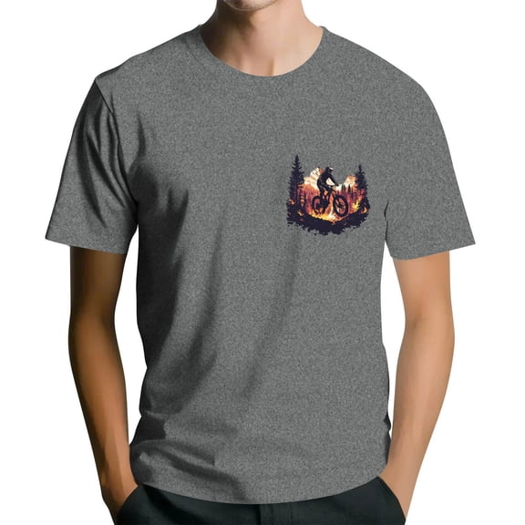 NAMTYQX Summer Tops for Teens Lightweight Pattern Airoft Cool Short Sleeve Crew Neck Plus Size Basic Casual Loose Fit Graphic Tees for Men Gray Size M