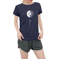 thumbnail image 1 of NAMTYQX Womens Spring Tops Trendy Graphic Breathable Print Plus Size Light Loose Short Sleeve Round Neck Going Out Tops for Women Navy Size 5XL, 1 of 5