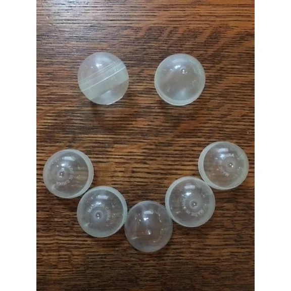 50 Clear Round 1 Vending Machine Capsules Empty Cases Gumball Toy Containers