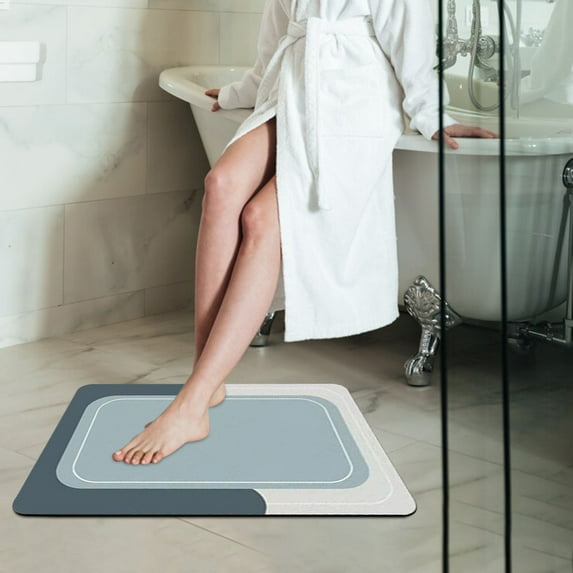 50% Off Clear! Skegnu Crystal Velvet Rug Super Absorbent Quick Dry Rubber Backing Non Slip Washable Bathroom Floor Mats Shower Rug For In Front Of Bathtub Shower Room 16inx24in Clearance under 5 &