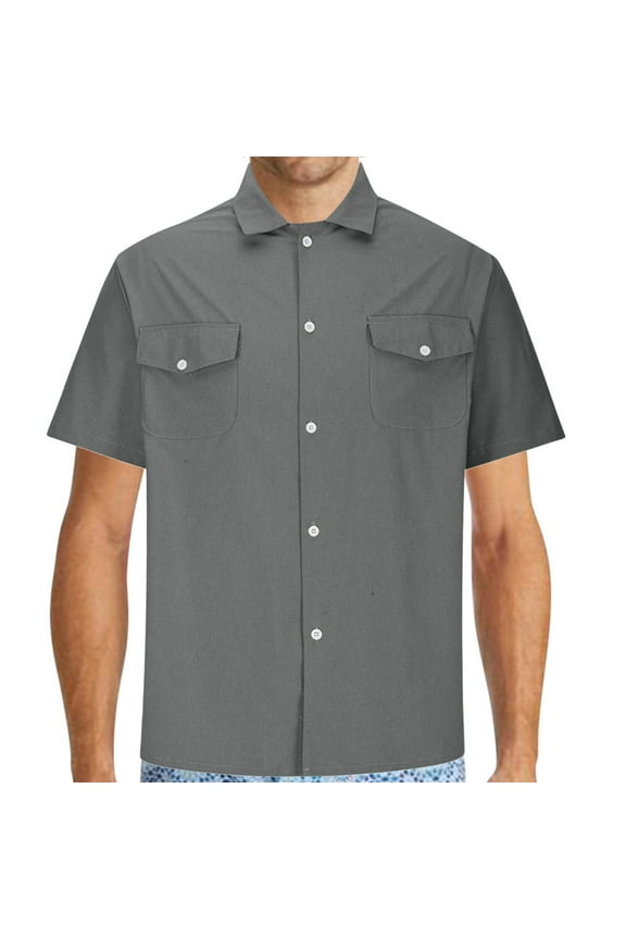 Men's Loose Cotton Shirts Lapel Pullover Pineapple Fruit Print Tees Clothing Fashion Summer Hawaiian Beach Button Short Sleeve Shirts Holiday