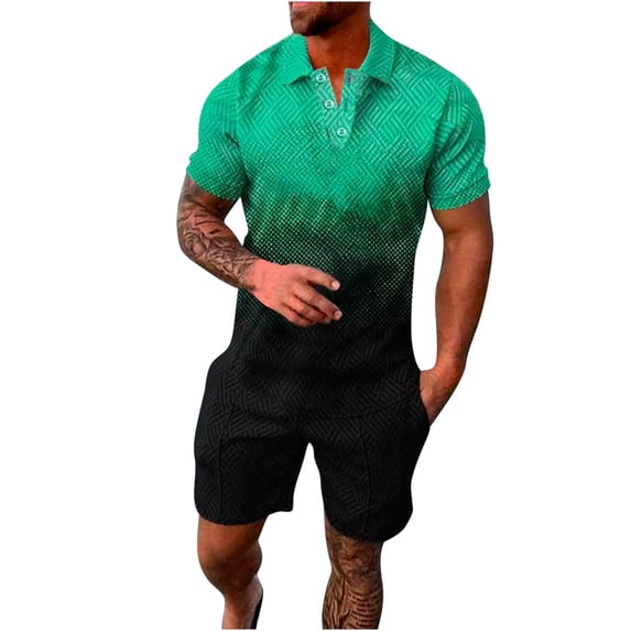 50% off Clear! safuny Men's Loose Pullover Trendy Quarter Button Lapel Tees Summer Relaxed Solid Color Tops Clearance Activewear Casual Workout Short Sleeve Athletic