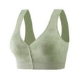 thumbnail image 1 of 50% off Clear! safuny Sports Everyday Bra for Women Front Open Buckle Breathable Wireless Holiday Push Up Ultra Light Lingerie Brassiere Underwear Comfort Daily Green XL, 1 of 4