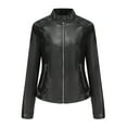 thumbnail image 1 of 50% off Clear! safuny Women's Long Sleeve Casual Outwear Jackets Fashion Open Front Short Cardigan Short Suit Jacket Coat Top Stand Neck Solid Color Dressy Lounge Blazer Pullover Black XXXL, 1 of 7