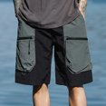 thumbnail image 1 of 50% off Clearance! Cargo Shorts for Men, ZHUGeLI Men's Summer Casual Solid Color Portable Fashion Pockets Drawstring Elastic Waist Zipper Comfortable Shorts Cargo Pant, 1 of 7