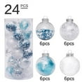 thumbnail image 1 of 50% Off Clearance Christmas Tree Balls Ornaments , 24Pcs Shatterproof Clear Plastic Christmas Ball Ornaments Decorative Xmas Baubles Set with Stuffed Delicate Decorations, 1 of 8