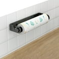 thumbnail image 1 of Kitchen Organizers and Storage, InsCrazy Wall Mounted Kitchen Paper Towel And Cling Film Dispenser with No Drill Installation Rack for Cloth And Roll Paper Organizer, 1 of 6