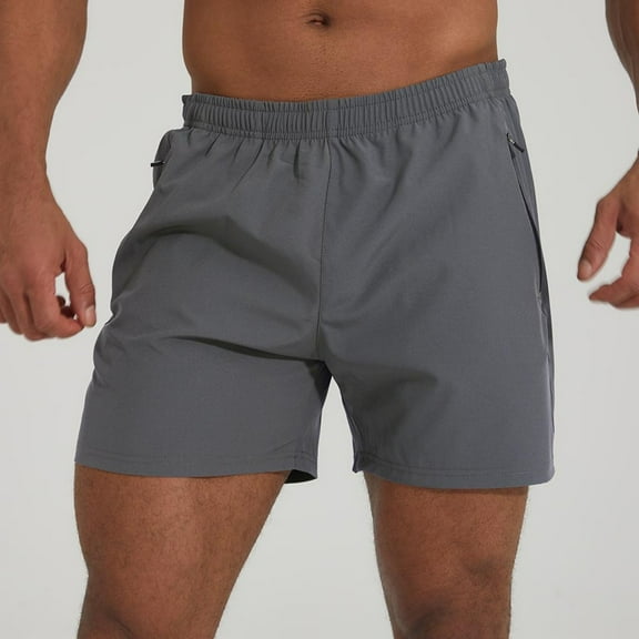 50% off Clearance! Men's Shorts, Beach Pants for Men, ZHUGeLI Men's Imitation Cotton Linen Pockets Elastic Waist Shorts Straight Leg Sports Pants Beach Pants Knee Length Shorts