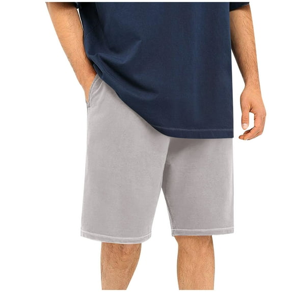 50% off Clearance! Mens Shorts, Casual Gym Shorts for Men, ZHUGeLI Men's Solid Color Fashionable Casual Washed Loose Pocket Drawstring Waist Sports Running Shorts