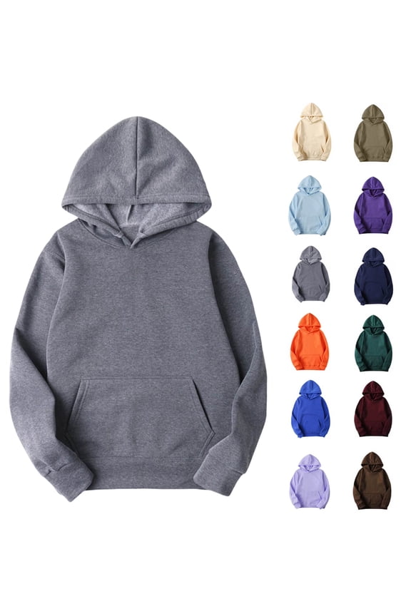 Womens Hoodies Sawvnm Women's Casual Fashionable Long Sleeved Hooded Pocket Top Long Sleeve Hooded Pullover Sweatshirts Blouse for Daily Wear Dark Gray 3XL