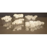 50 Coin Tubes, Assorted Sizes - Crystal Clear and Archival Safe