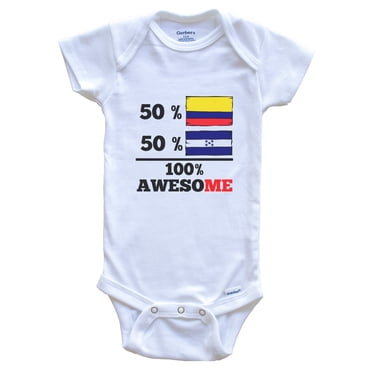 50% Mexican Plus 50% Nicaraguan Equals 100% Cute Flags Baby Bodysuit