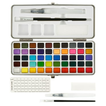 50 Colors Watercolor Paint Set,Watercolor Pan Set,Professional Portable Solid Watercolor Pigment Kit for Artists Adults Kids