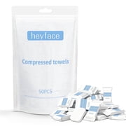 50 Disposable Portable Face Towels Compressed Coin Tissue, 11.02" x 11.8"
