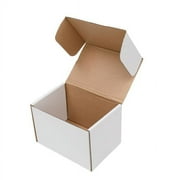 50 Corrugated Paper Boxes 6x4x4"（15.2*10*10cm）White Outside and Yellow Inside