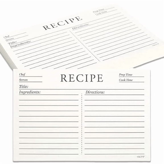 50 Count 4x6 Inch Double-Sided Recipe Cards, Premium 250gsm Acid-Free Cardstock, Minimalist Blank Recipe Cards for Standard Recipe Boxes, Perfect for Family Recipe Collection & Meal Planning