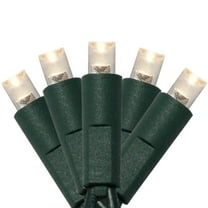 50 Count 5MM Wide Angle Led Christmas Lights Set,Outdoor Led String Lights for Garden Patio Christmas Trees Decoration,17 Feet Green Wire,Warm White