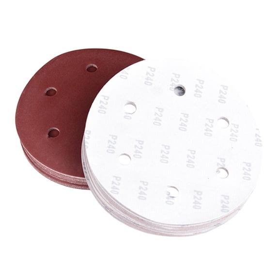 50 Count 9 Inch 6 Hole Hook Loop Sandpaper Discs Aluminum Oxide Abrasive Pads Suitable for Woodworking Drywall Smoothing