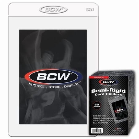 BCW #1 Semi Rigid Card Holders 3 5/16 x 4 7/16 ( 50 per pack)